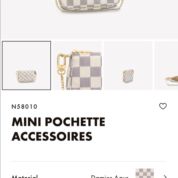 Louis Vuitton mini pochette- Damier Azur - Picture 3 of 4